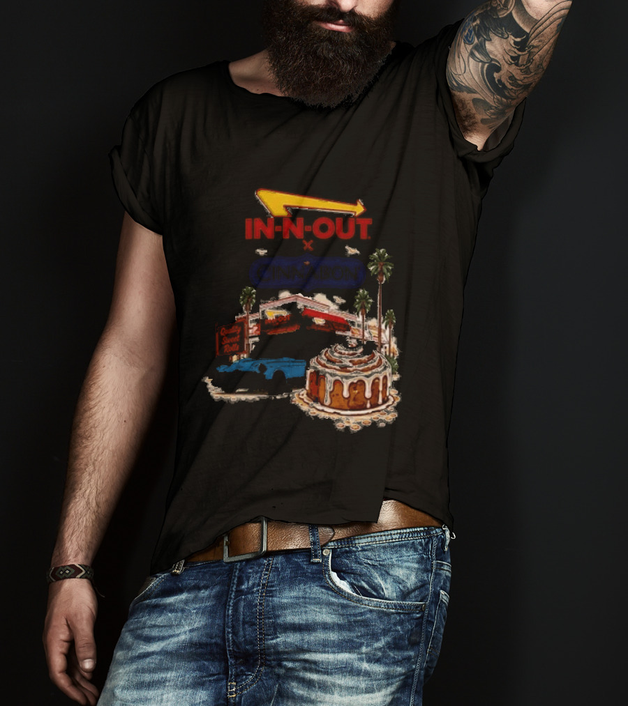 IN N OUT Cinnabon Sweet Stops Better Together Vintage Vibes T-Shirt