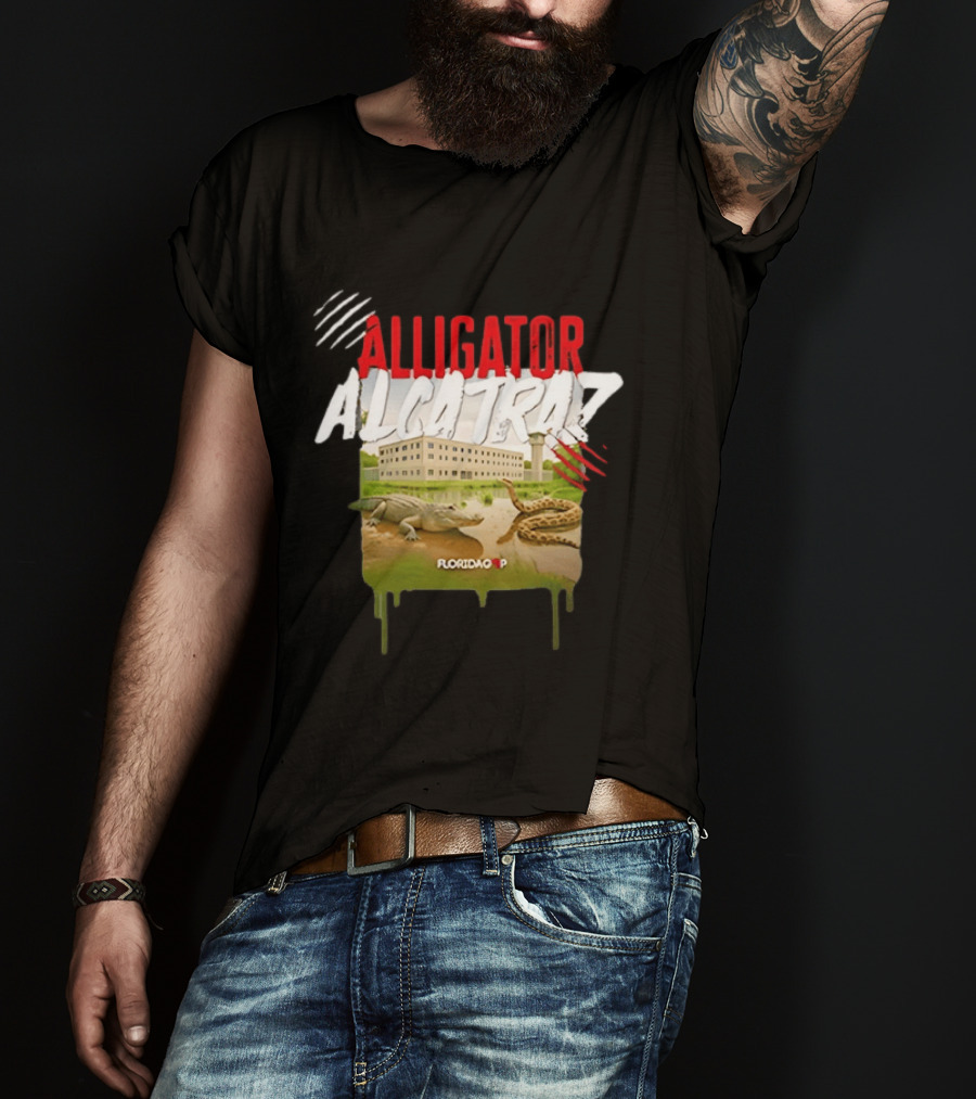 Alligator Alcatraz Florida Wildlife Scene T-Shirt