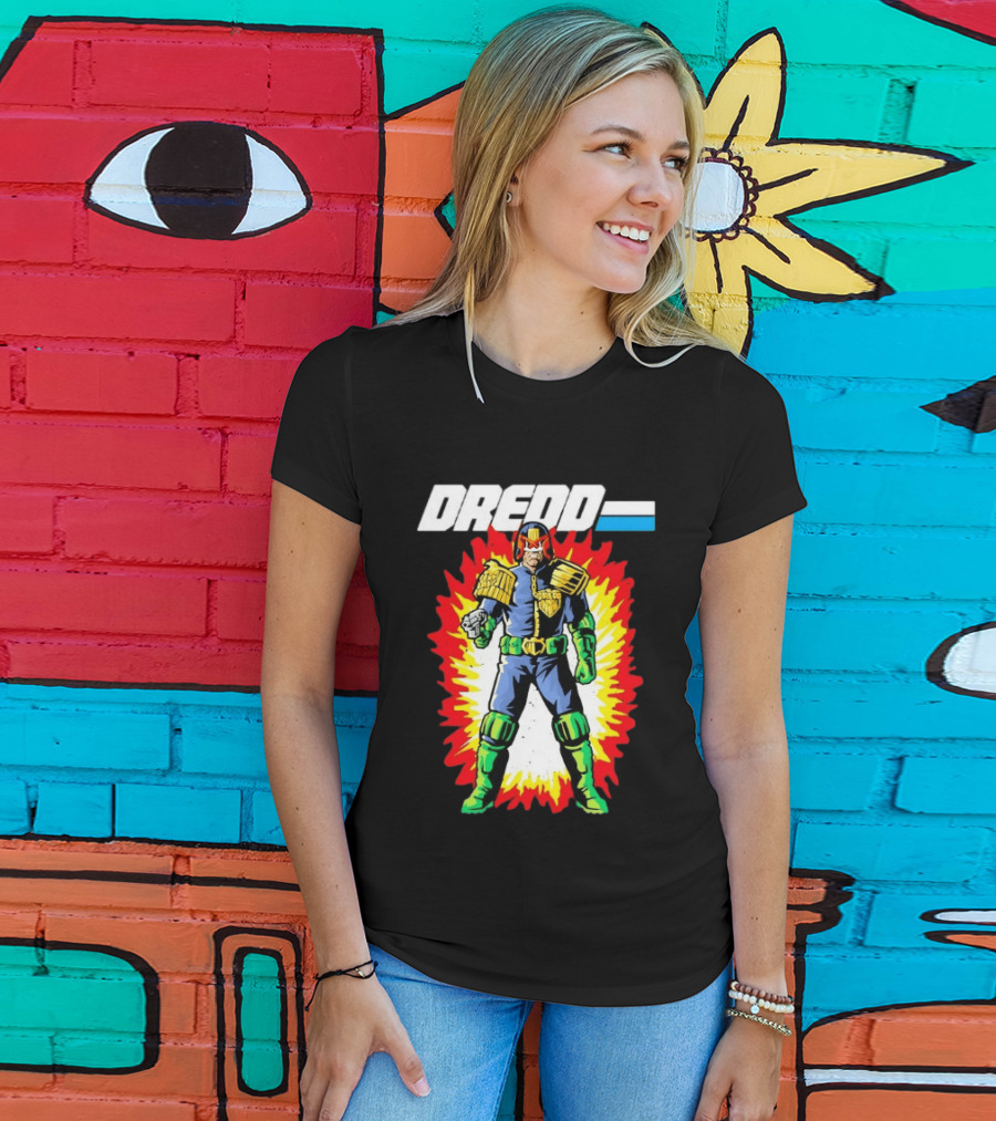Judge Dredd 2000 AD Comic Sci Fi Hero Burst T-Shirt