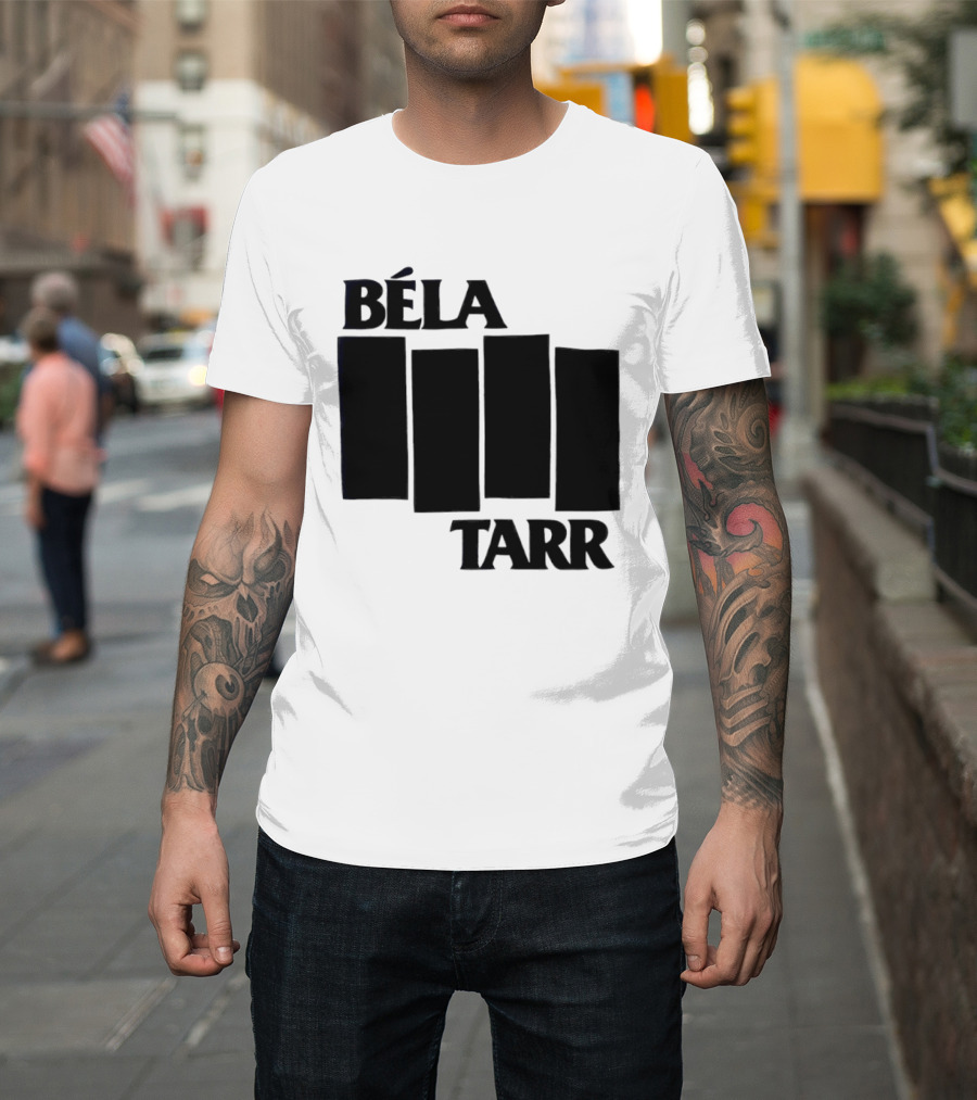 Béla Tarr Block Logo Homage Black Flag T-Shirt