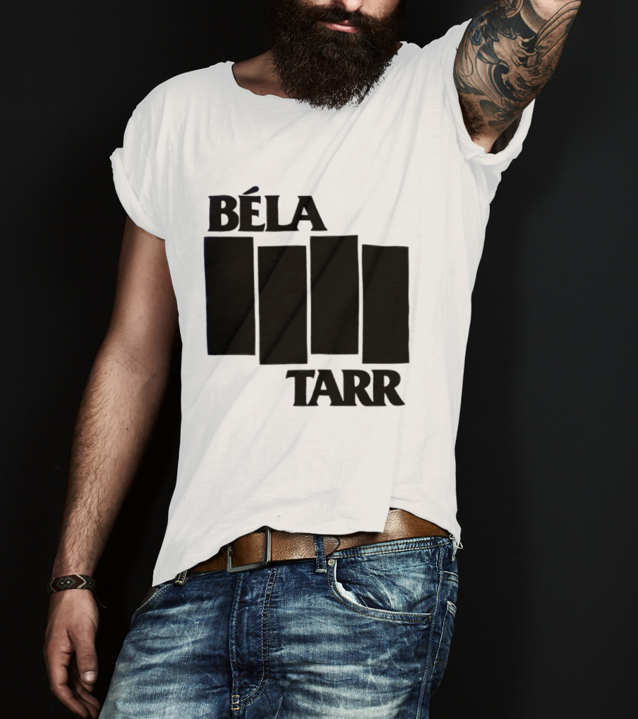 Béla Tarr Block Logo Homage Black Flag T-Shirt