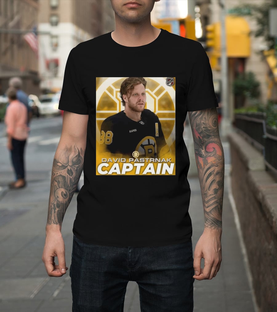 David Pastrnak Captain Boston Bruins NHL Hockey 88 T-Shirt