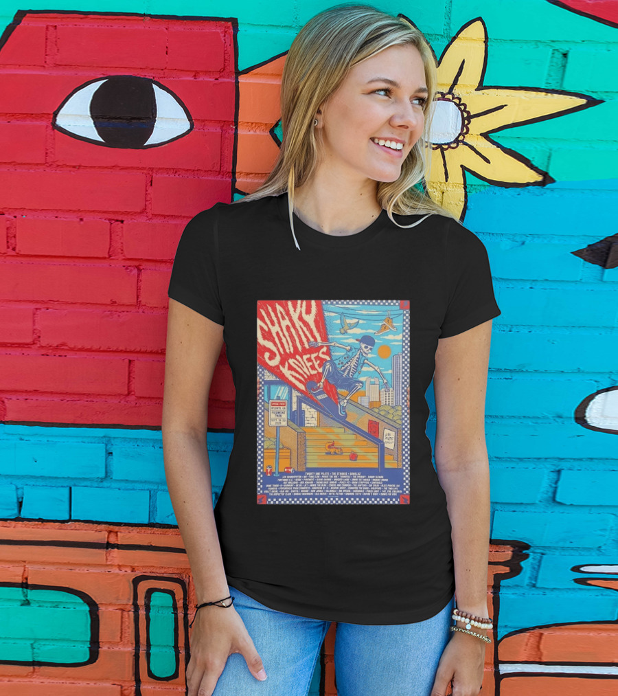 Shaky Knees Music Festival 2026 Atlanta Piedmont Park Lineup Featuring Twenty One Pilots The Strokes Gorillaz T-Shirt