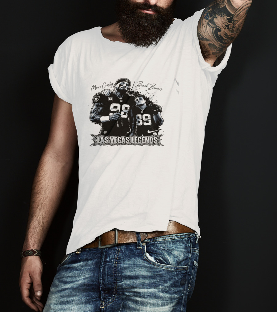 Maxx Crosby Brock Bowers 89 Las Vegas Legends 98 T-Shirt