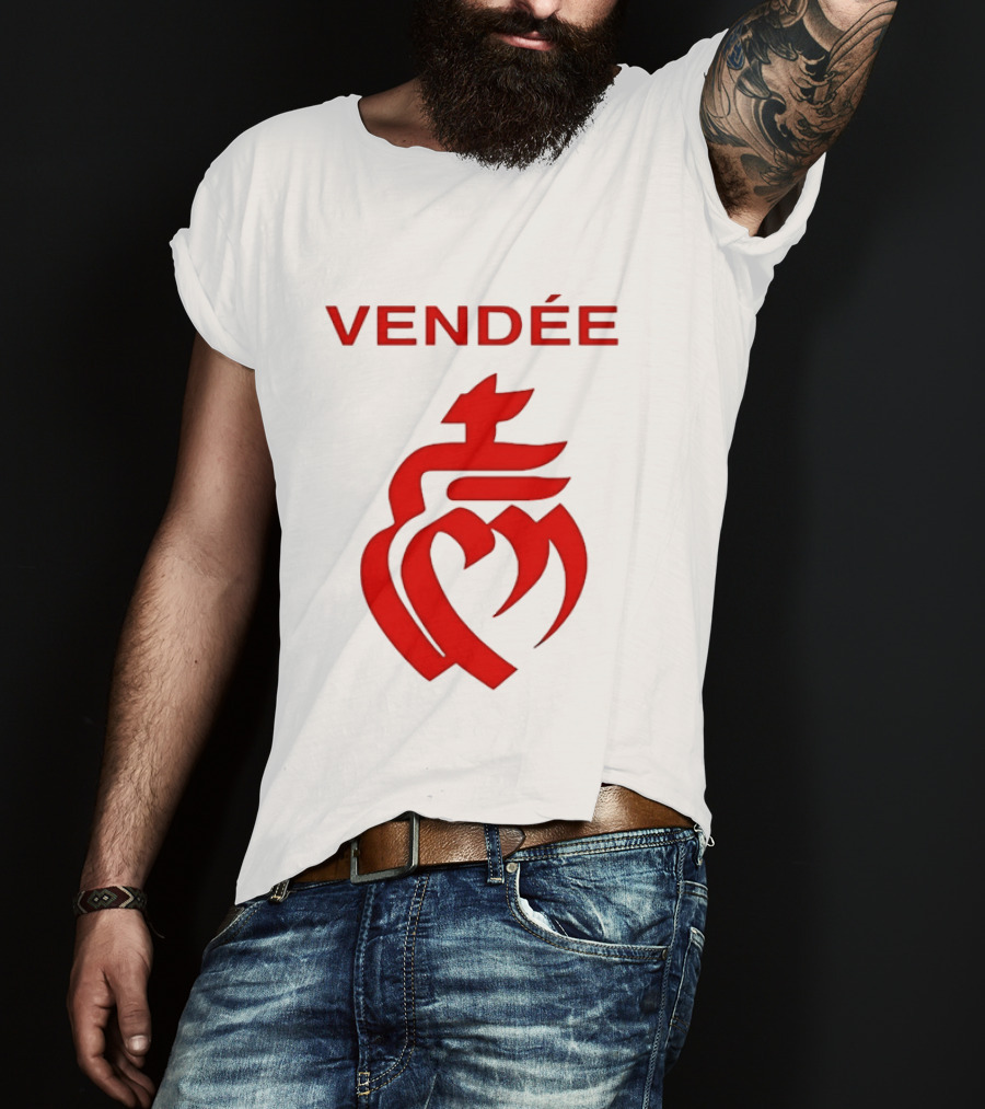Vendée Sacred Heart Emblem France T-Shirt