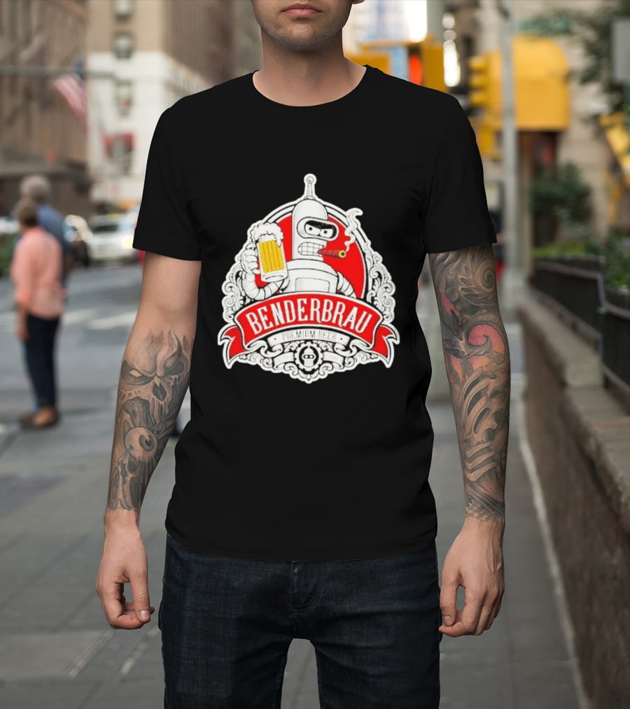 Benderbrau Premium Beer Futurama Bender T-Shirt