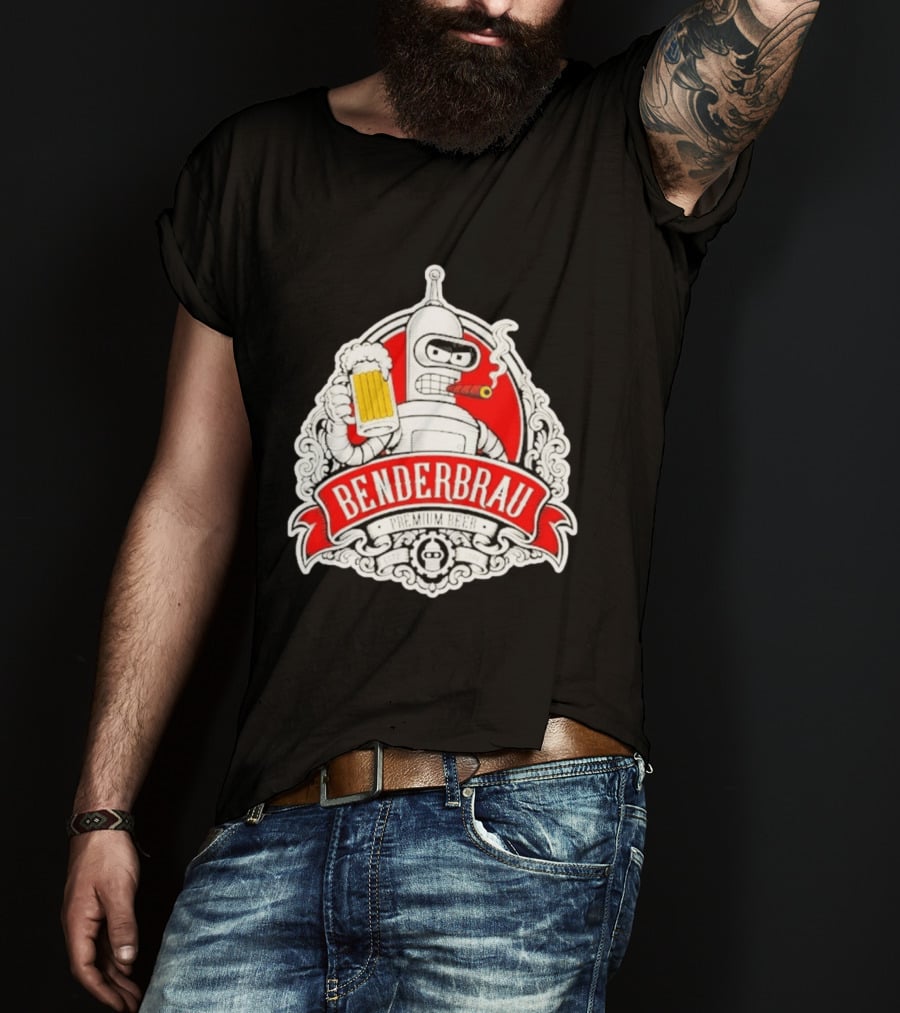 Benderbrau Premium Beer Futurama Bender T-Shirt