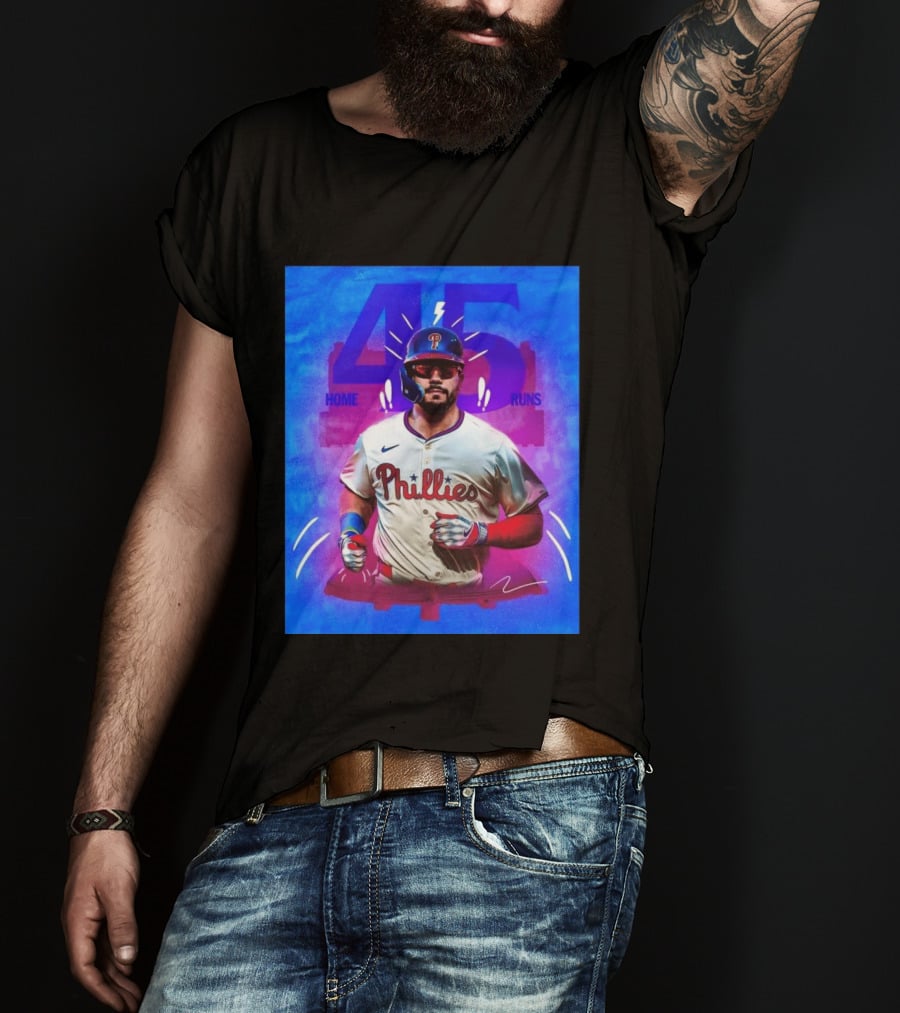 Kyle Schwarber 45 Home Runs Phillies MLB Leaderboard Season T-Shirt