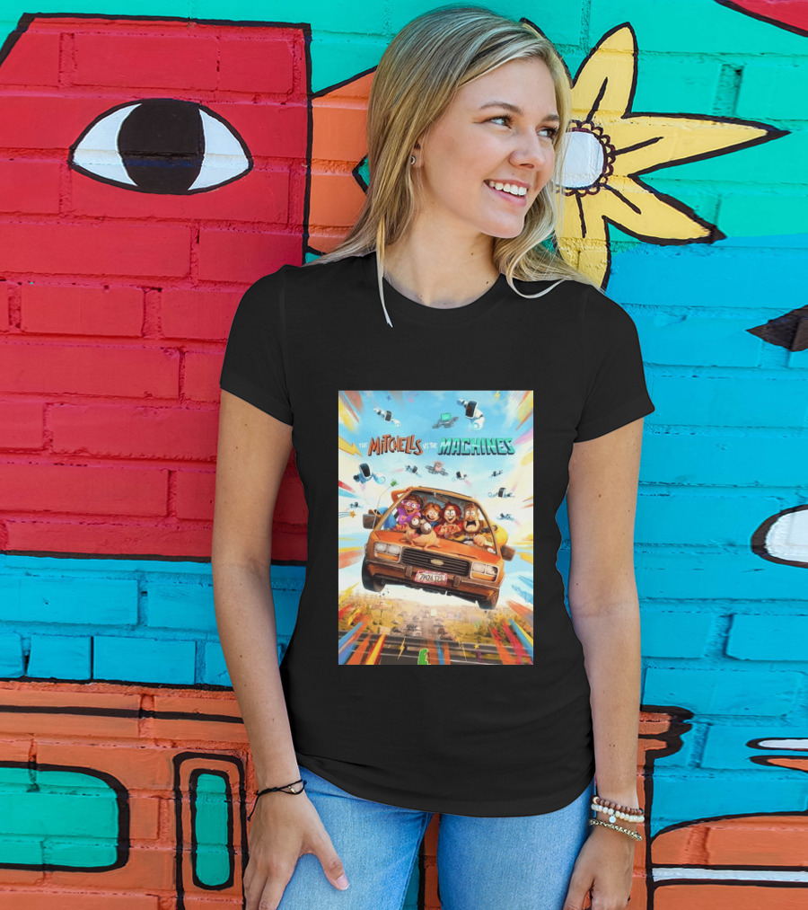 The Mitchells Vs The Machines Animated Family Adventure Robot Chaos T-Shirt