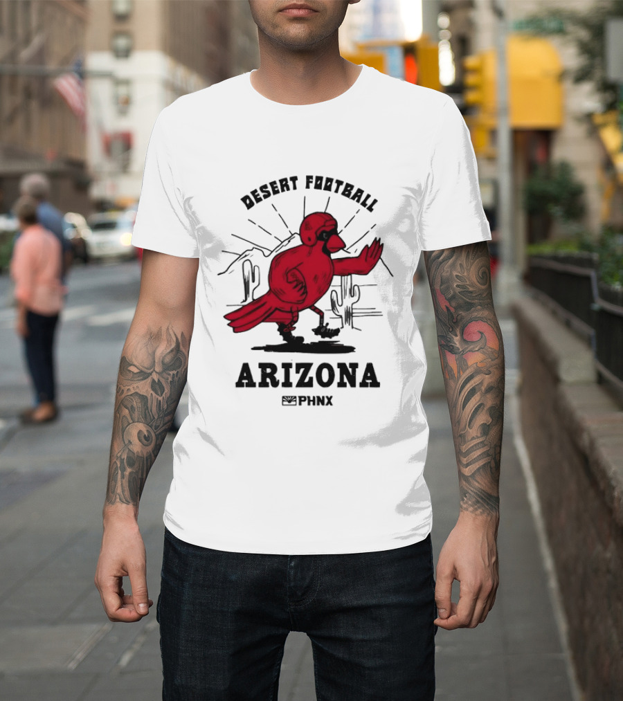 Arizona Desert Football PHNX Bird Cactus Sports T-Shirt