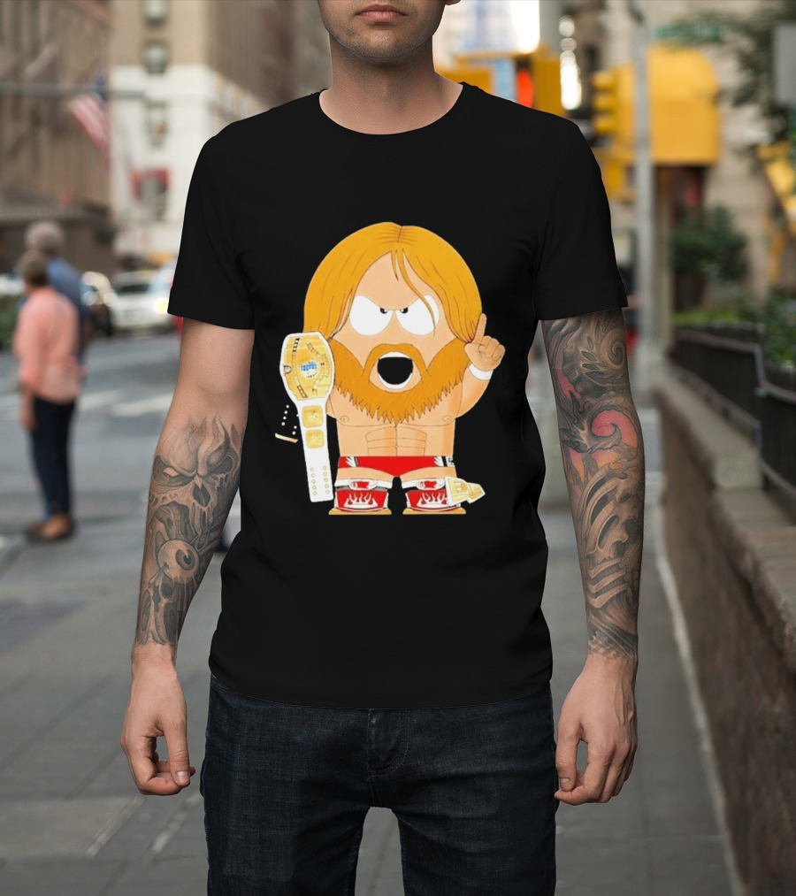 Daniel Bryan Parody Cartoon WWE Champion Belt T-Shirt