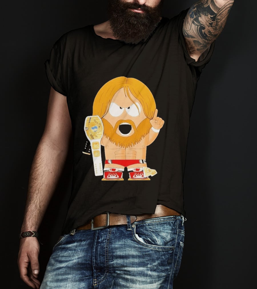 Daniel Bryan Parody Cartoon WWE Champion Belt T-Shirt