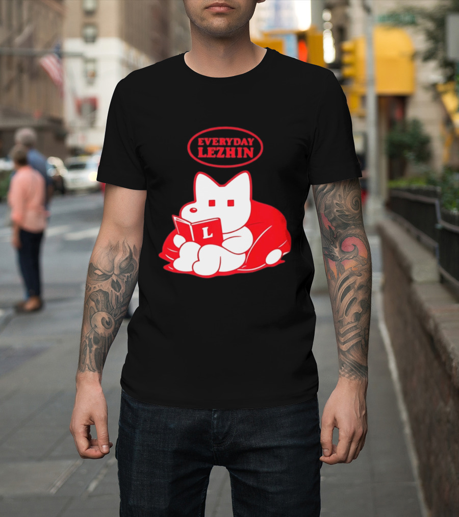 Everyday Lezhin Reading Webtoon Relaxing Cartoon Character With Book T-Shirt