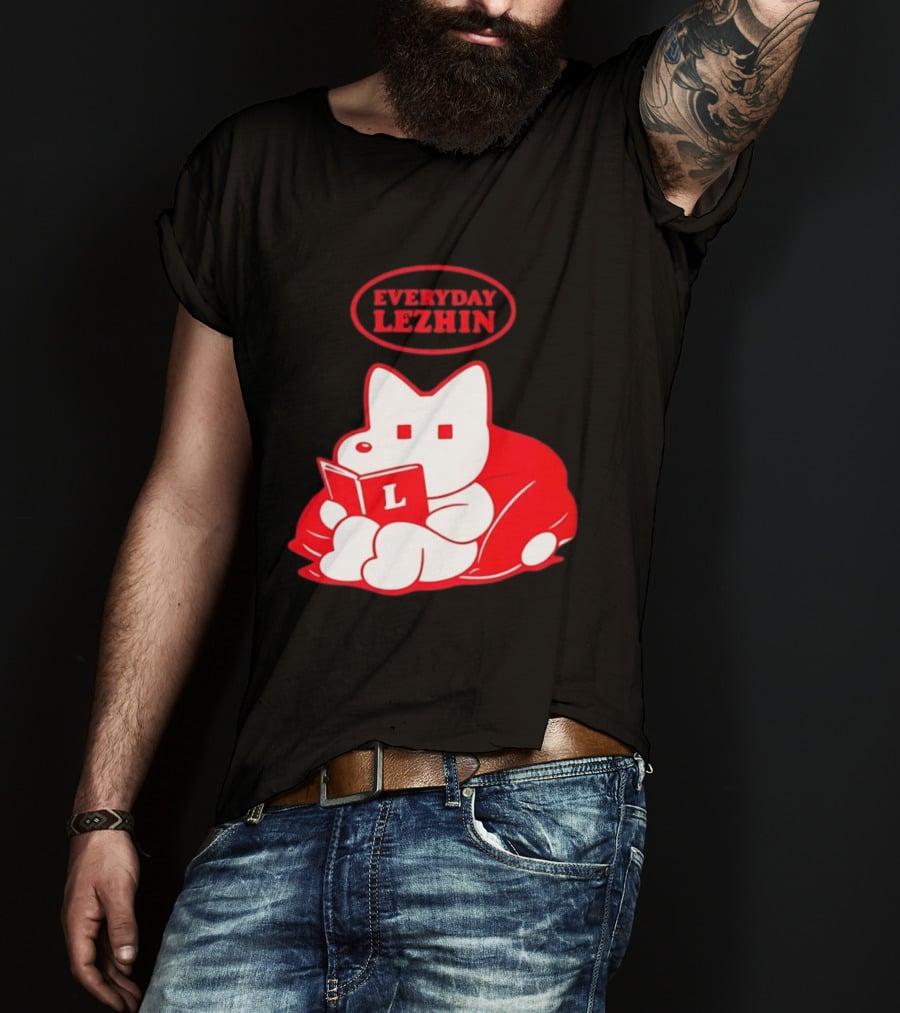 Everyday Lezhin Reading Webtoon Relaxing Cartoon Character With Book T-Shirt