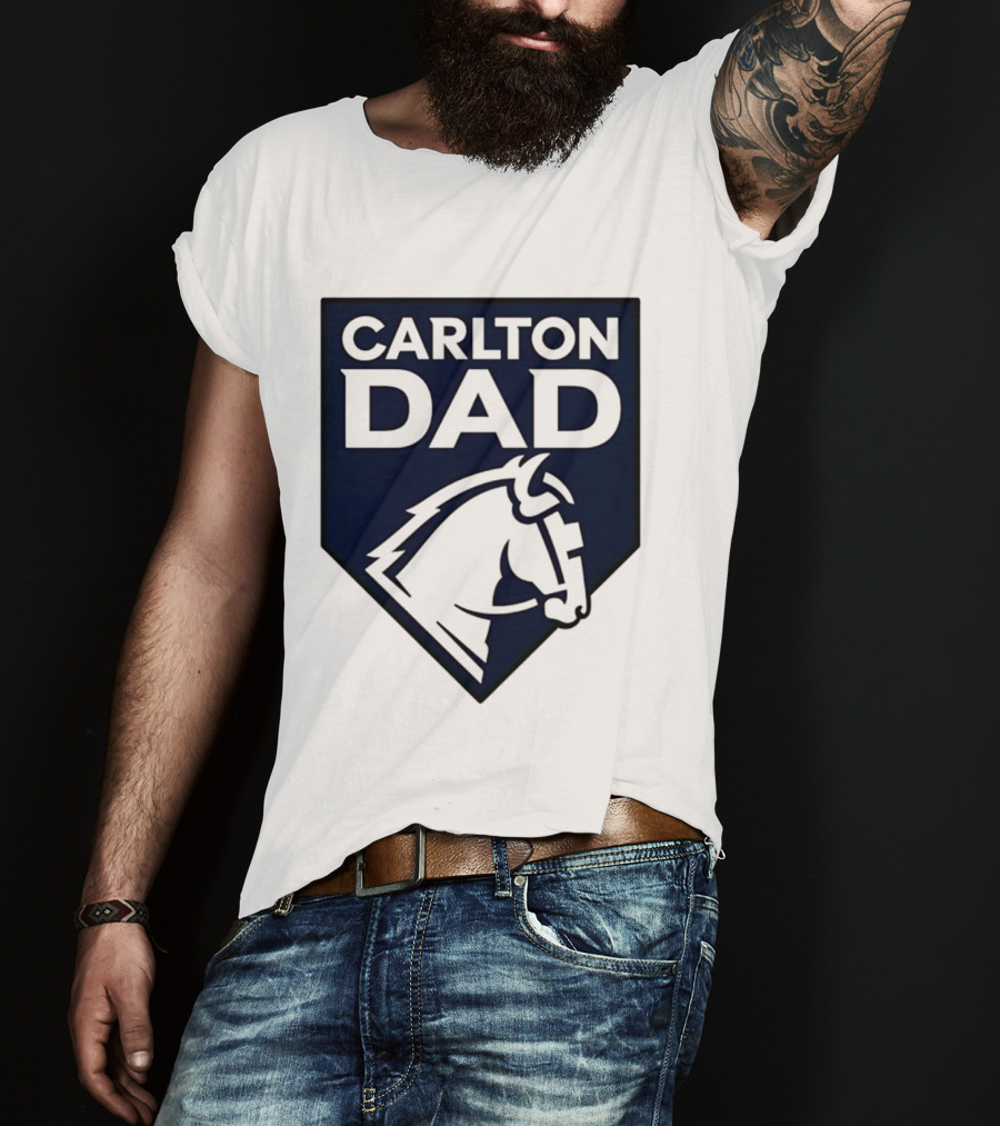 Carlton Dad AFL Father Football Club Horse T-Shirt