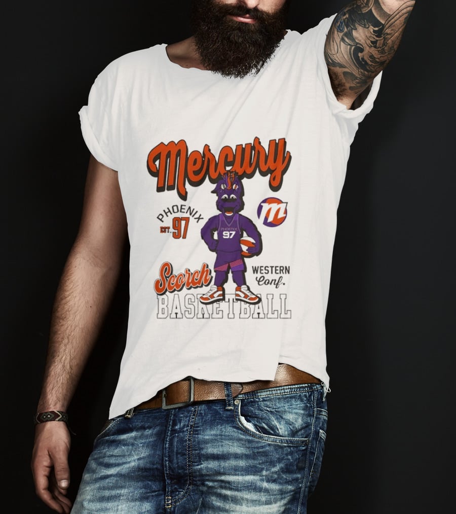 Mercury Phoenix 97 Scorch Western Conf Basketball T-Shirt