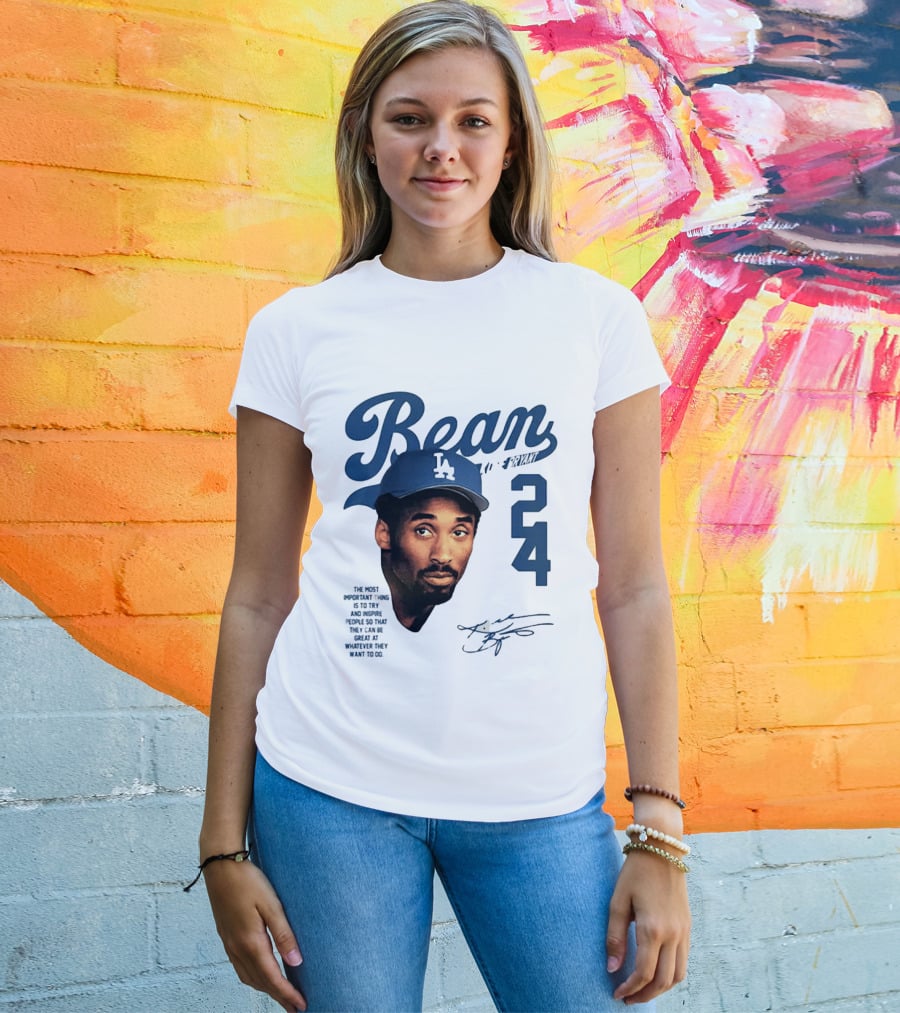 Puka Nacua Wears Bean Kobe Bryant Dodgers 24 T-Shirt