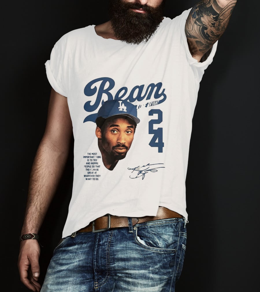 Puka Nacua Wears Bean Kobe Bryant Dodgers 24 T-Shirt