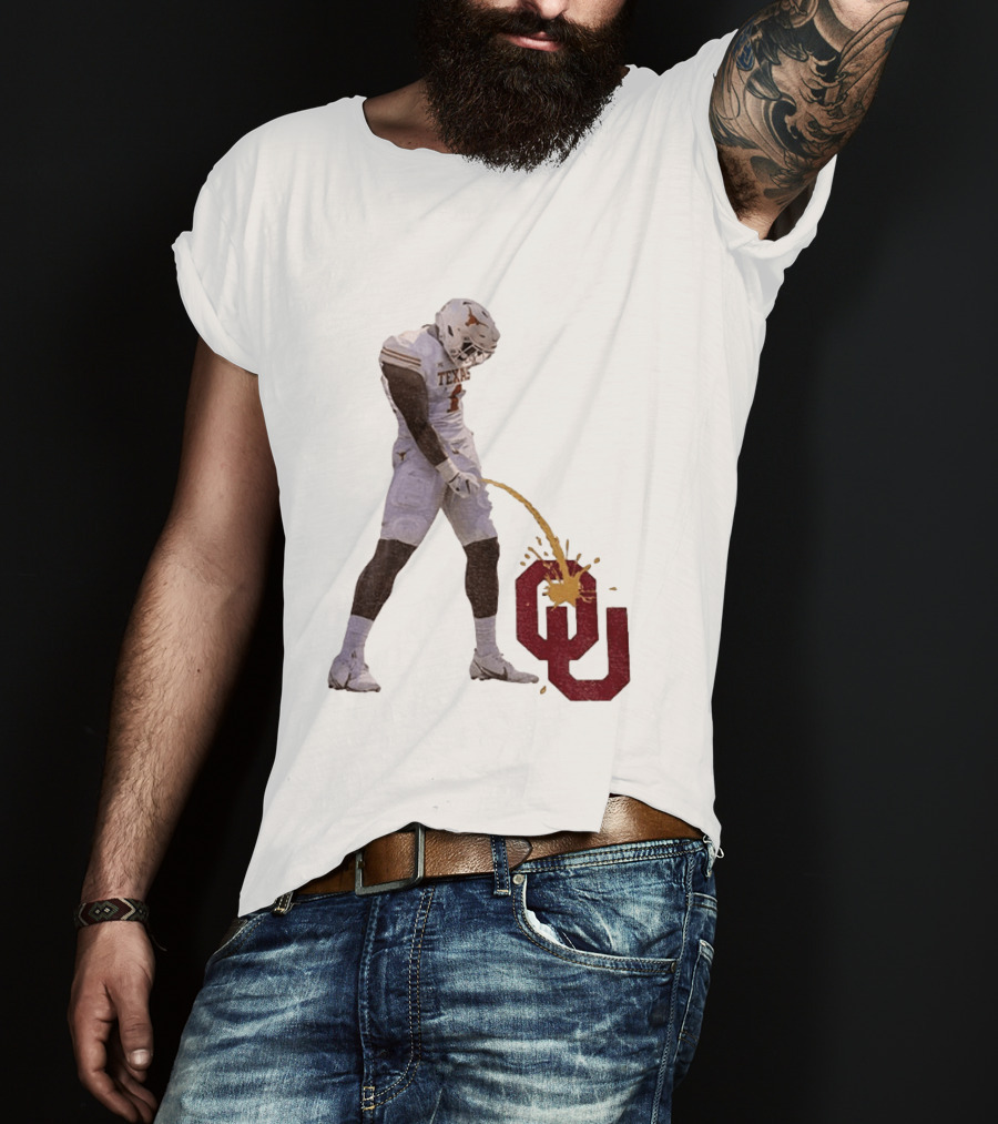 Texas Longhorns Xavier Worthy #1 Pee On Oklahoma Sooners OU Football Rivalry T-Shirt