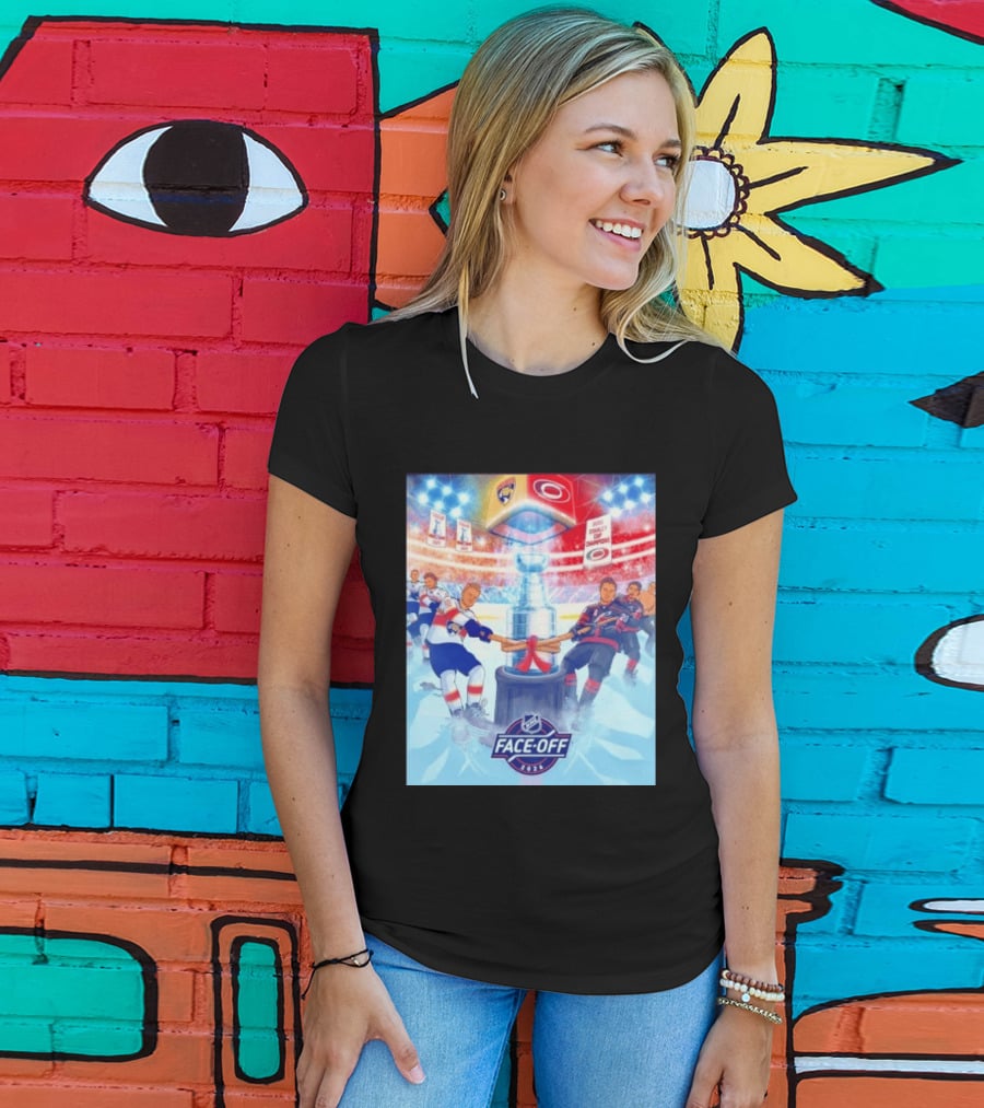 NHL Face Off 2026 Stanley Cup Florida Panthers Vs Carolina Hurricanes Ice Hockey Showdown T-Shirt