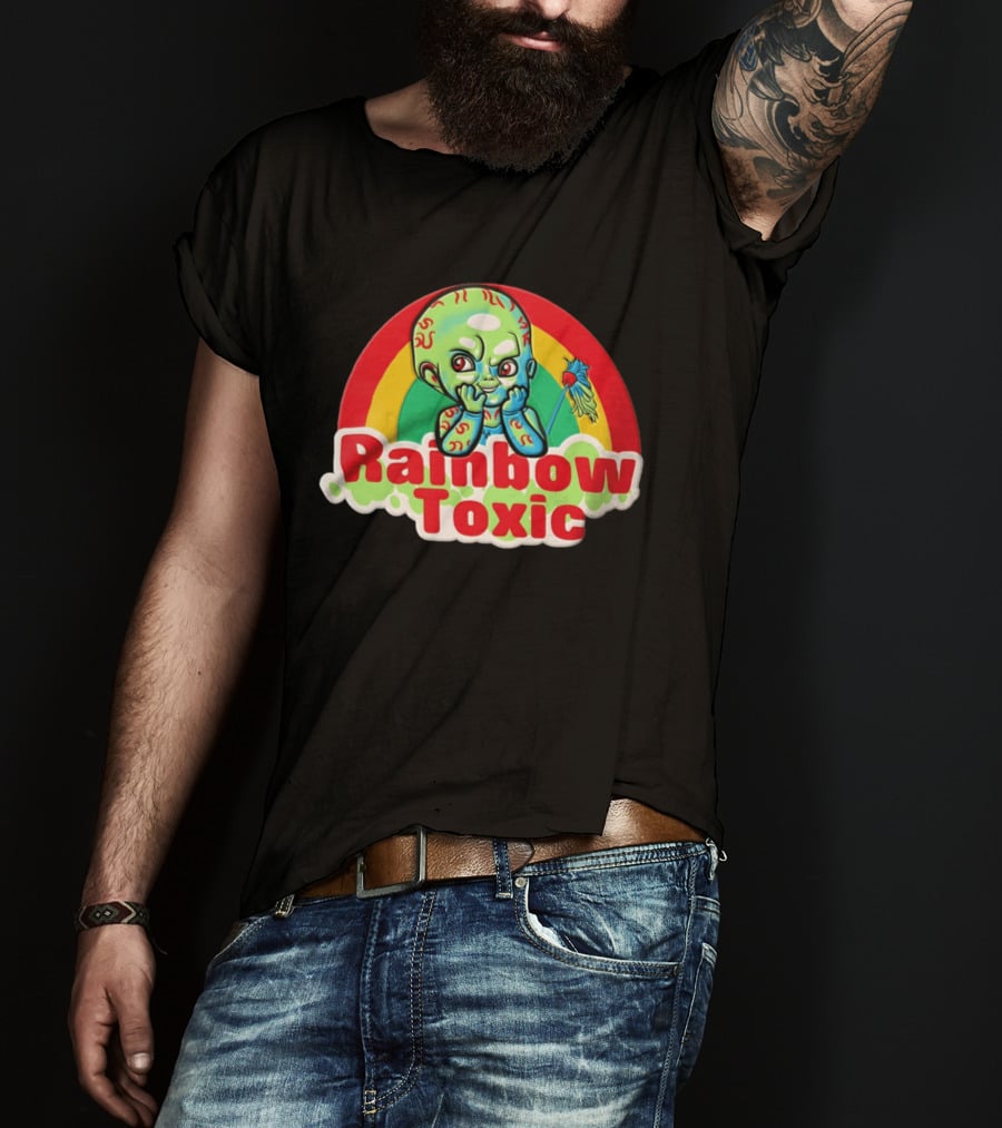 Rainbow Toxic Chucky Green Baby Doll T-Shirt