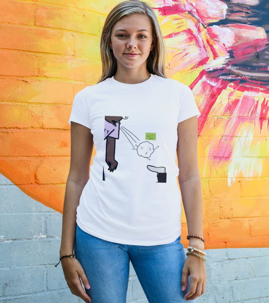 A'ja Wilson Pregame Gum Out Of Her Mouth Cartoon Style Humor T-Shirt