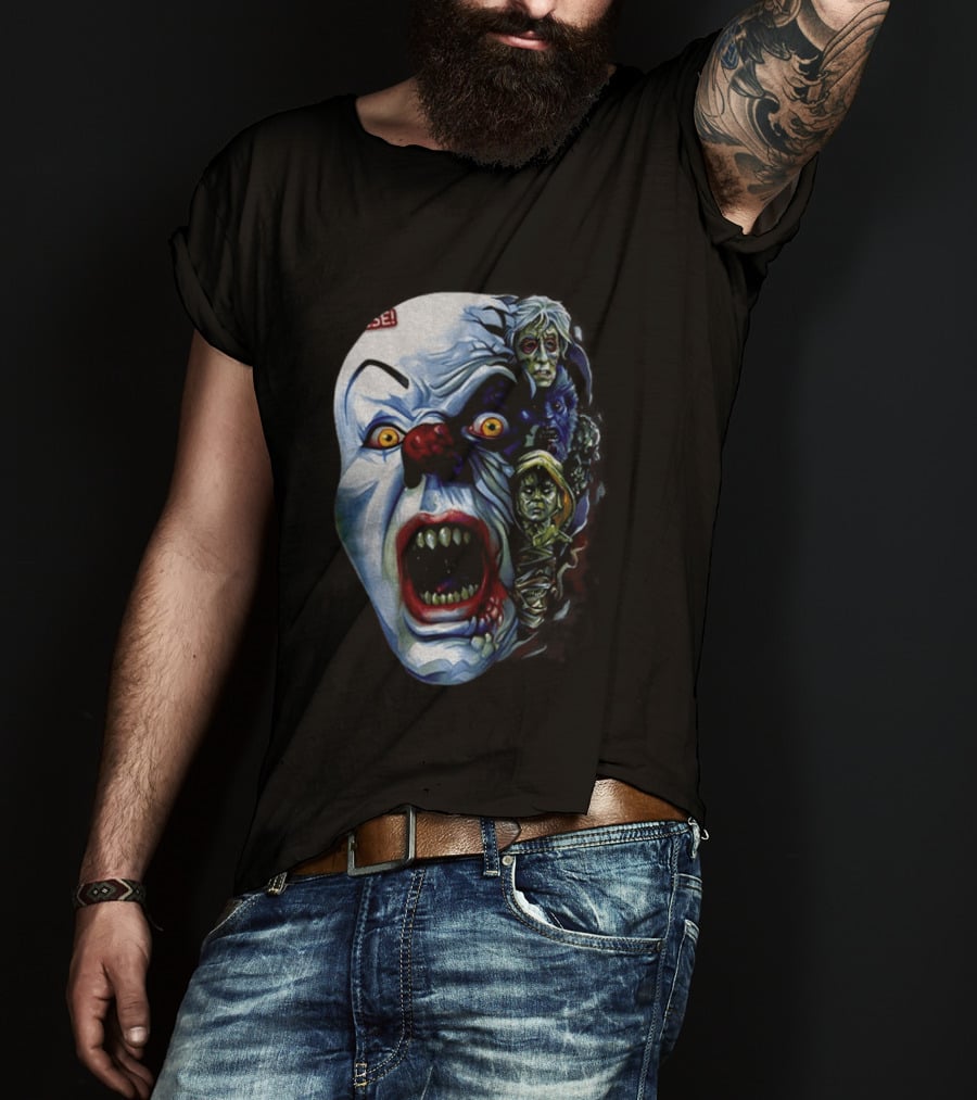 Pennywise The Dancing Clown Stephen King's IT Horror Nightmare Faces T-Shirt
