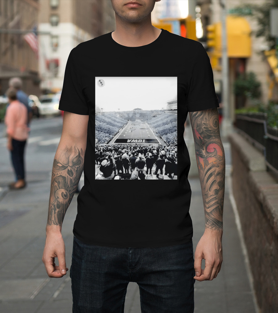 Iowa Football ANF Black And Gold Spirit Game Stadium View T-Shirt