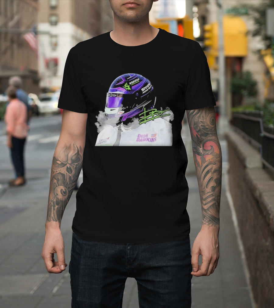 Soul Motorsports Dion Dawkins Racing Helmet Signature T-Shirt