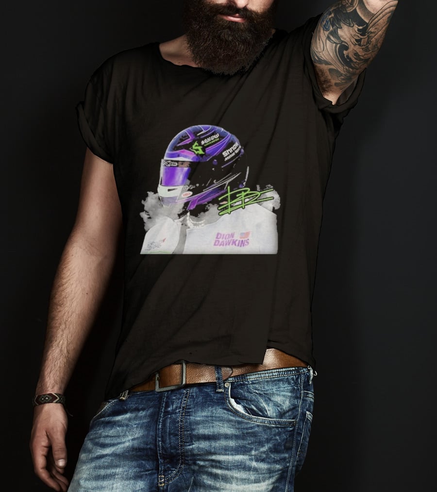 Soul Motorsports Dion Dawkins Racing Helmet Signature T-Shirt