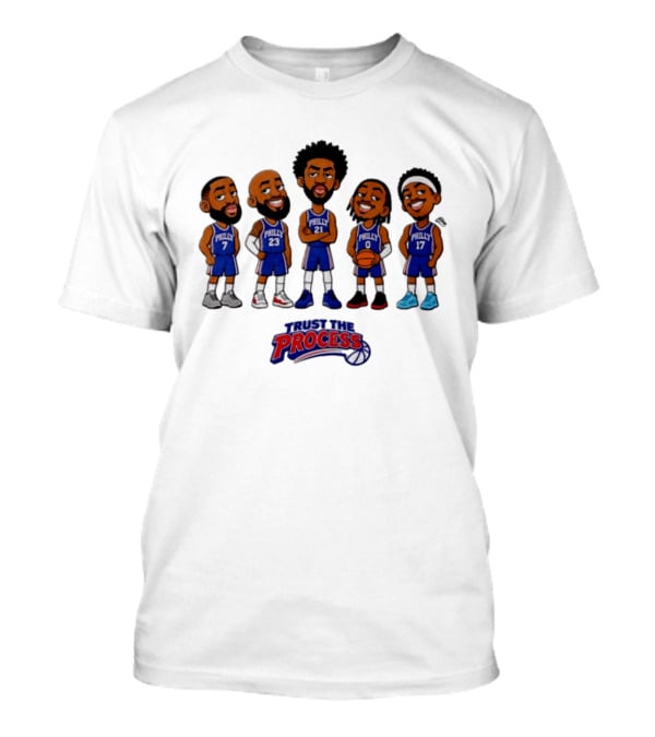 Philadelphia 76ers Trust The Process Caricature Philly Basketball Team T-Shirt