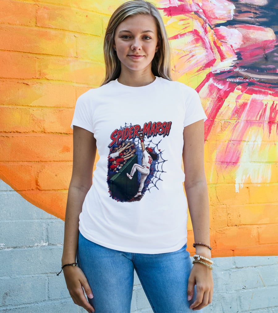 Spider Marsh Brandon Marsh Philadelphia Phillies Baseball Catch Action T-Shirt