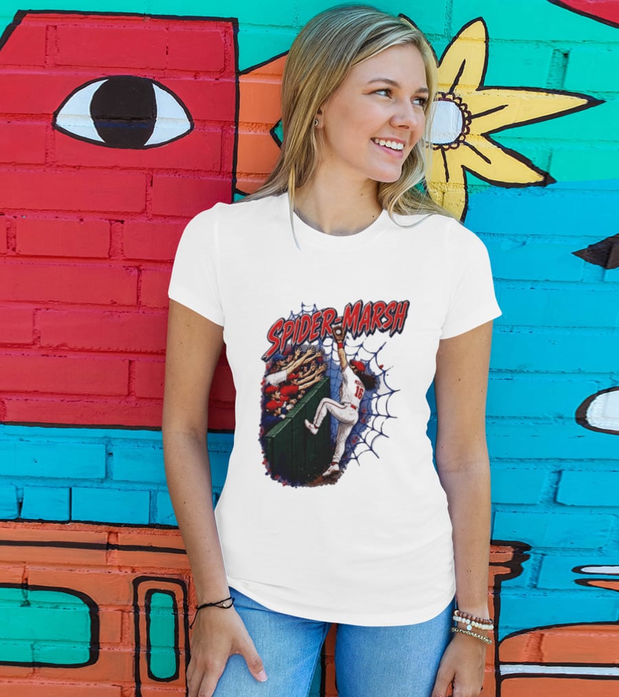Spider Marsh Brandon Marsh Philadelphia Phillies Baseball Catch Action T-Shirt
