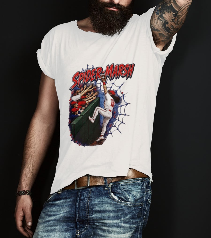 Spider Marsh Brandon Marsh Philadelphia Phillies Baseball Catch Action T-Shirt