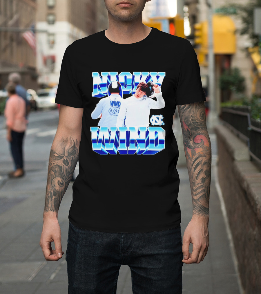 Nicky Wind North Carolina Fencing UNC Tar Heels T-Shirt
