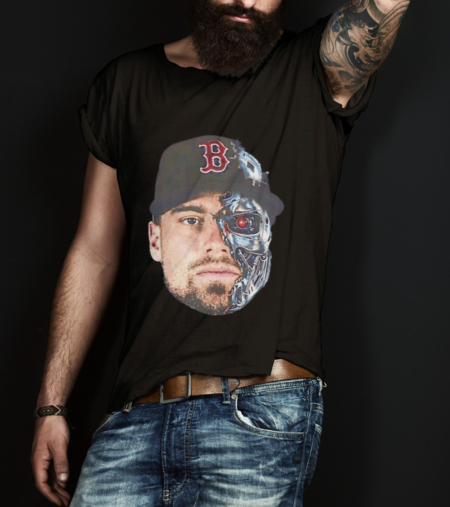 Caleb Durbin Boston Red Sox Cyborg Terminator Mashup T-Shirt