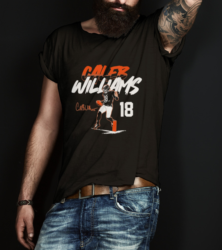 Caleb Williams 18 Chicago Bears Quarterback Football T-Shirt