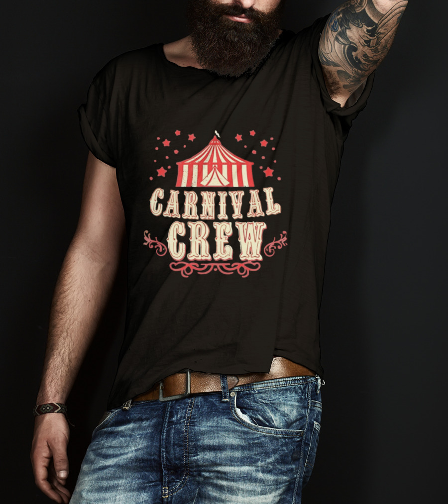 Carnival Crew Distressed Circus Tent Fair Vintage Look T-Shirt