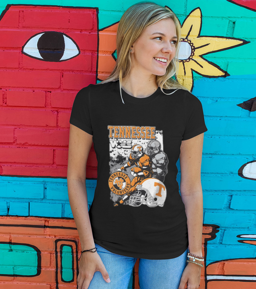 Tennessee Volunteers Football Helmet NCAA Team Players And Stars T-Shirt