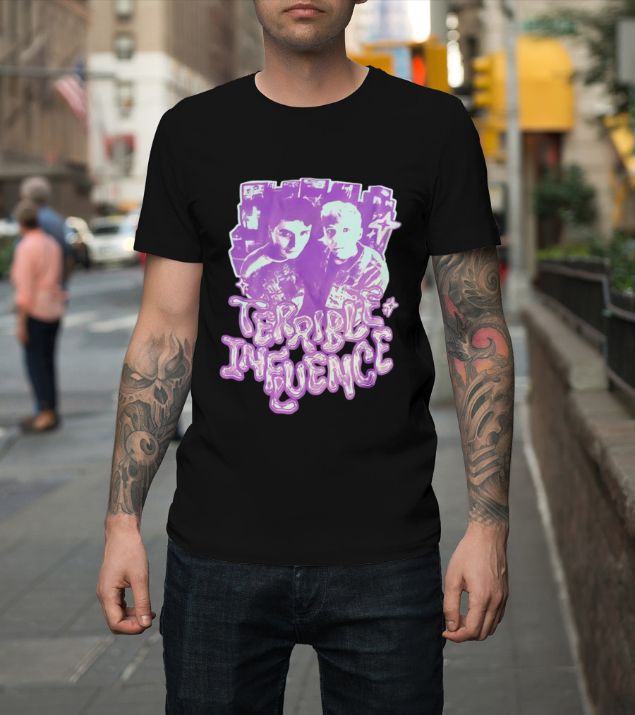 Dan And Phil Terrible Influence Purple Aesthetic T-Shirt