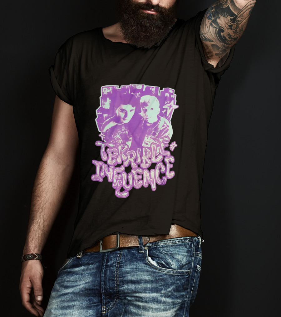 Dan And Phil Terrible Influence Purple Aesthetic T-Shirt