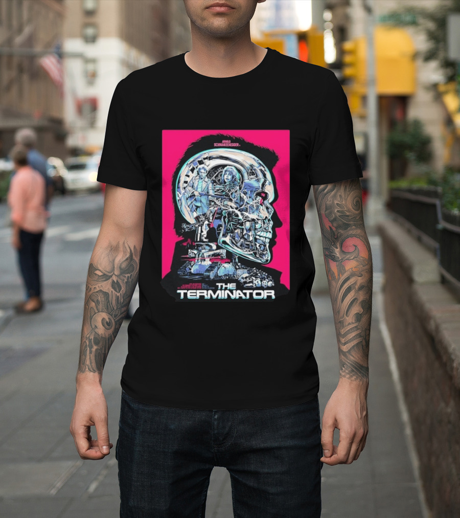 Arnold Schwarzenegger The Terminator Cybernetic Skull T-Shirt