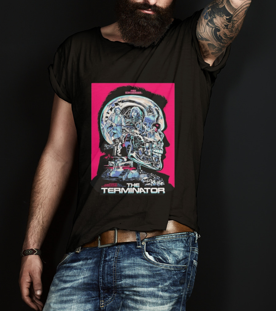Arnold Schwarzenegger The Terminator Cybernetic Skull T-Shirt