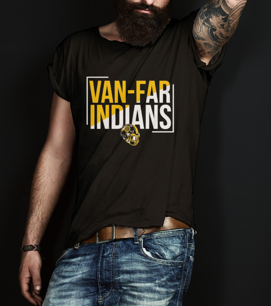Van Far Indians Football Helmet Missouri T-Shirt
