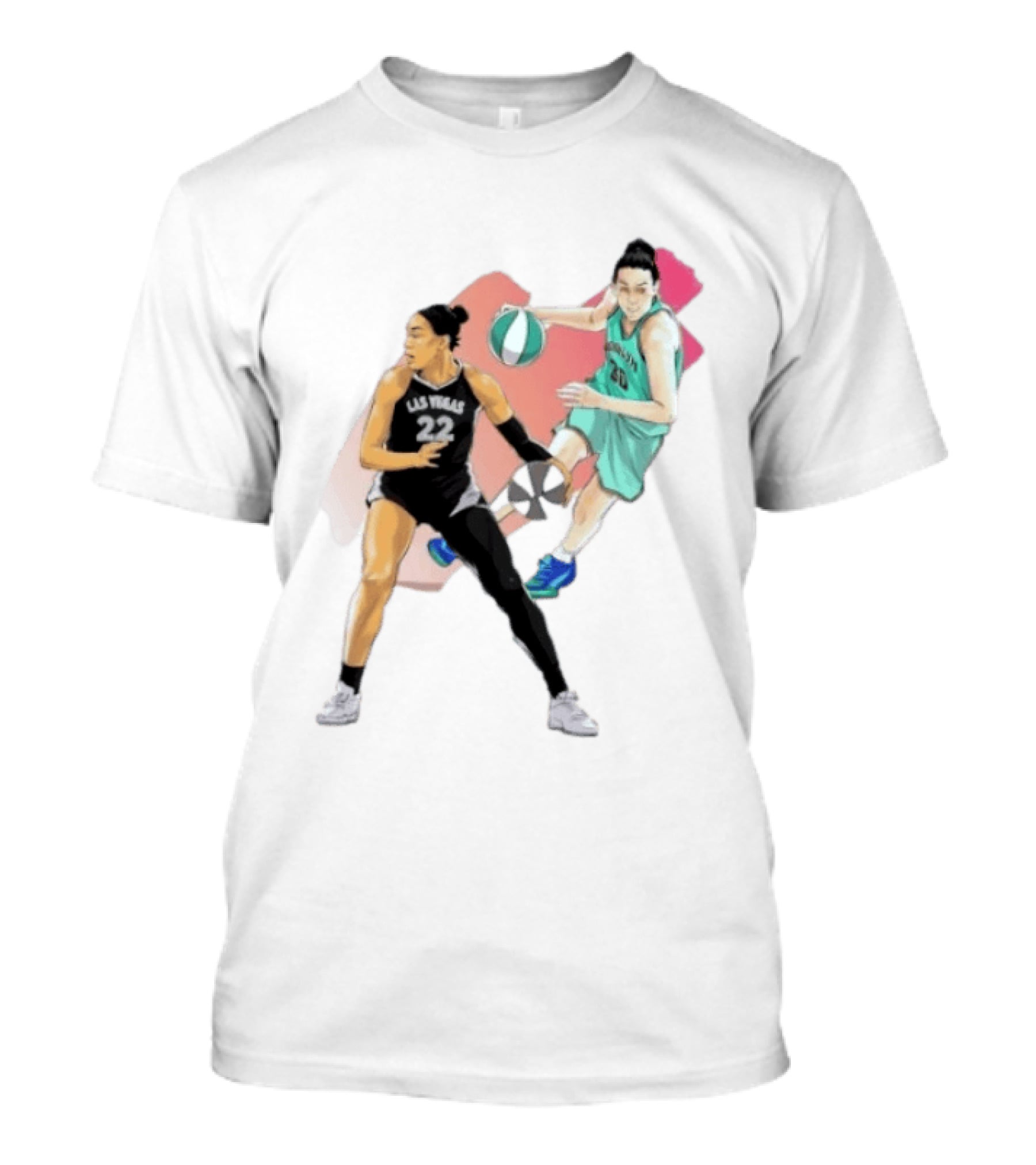 Las Vegas A'ja Wilson 22 And Brooklyn Breanna Stewart 30 T-Shirt
