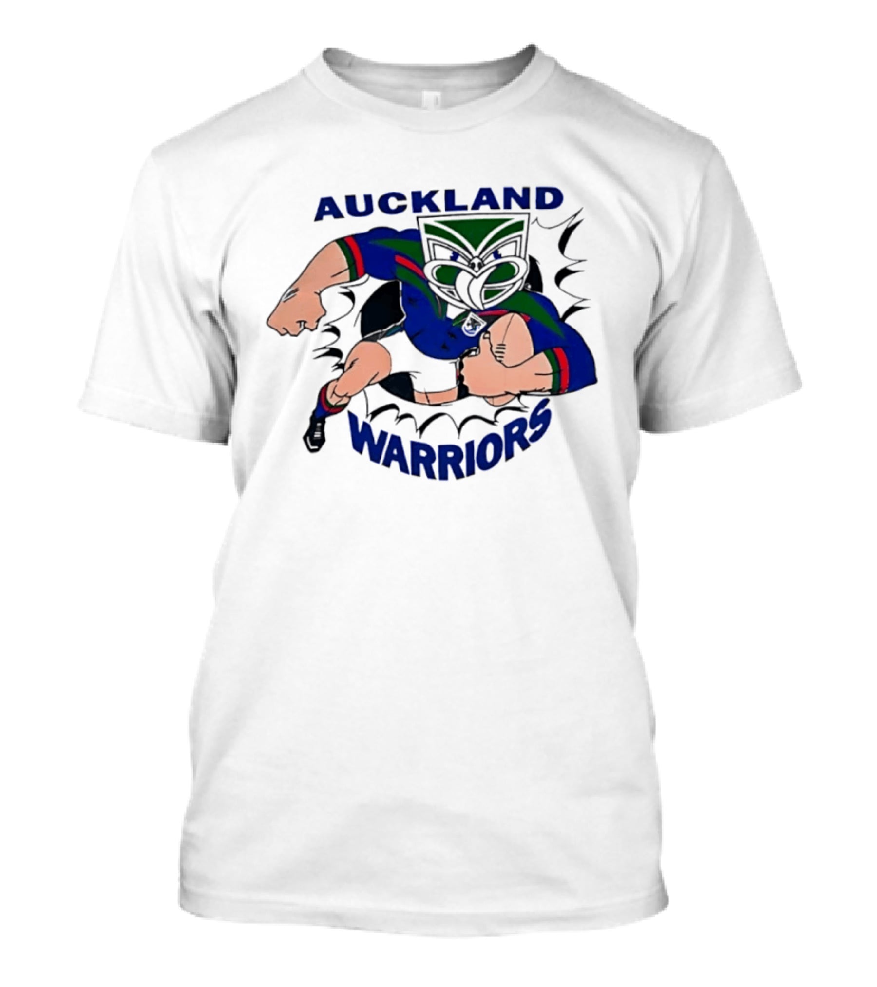 Auckland Warriors Rugby League Team Powerful Mascot Action T-Shirt