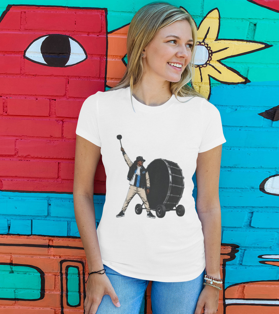 Carolina Panthers Football Culture Supporter With Drum T-Shirt