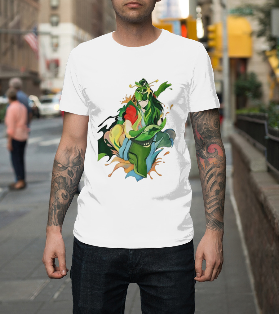 Shun Of Andromeda Saint Seiya Anime Character Art Green And Red T-Shirt