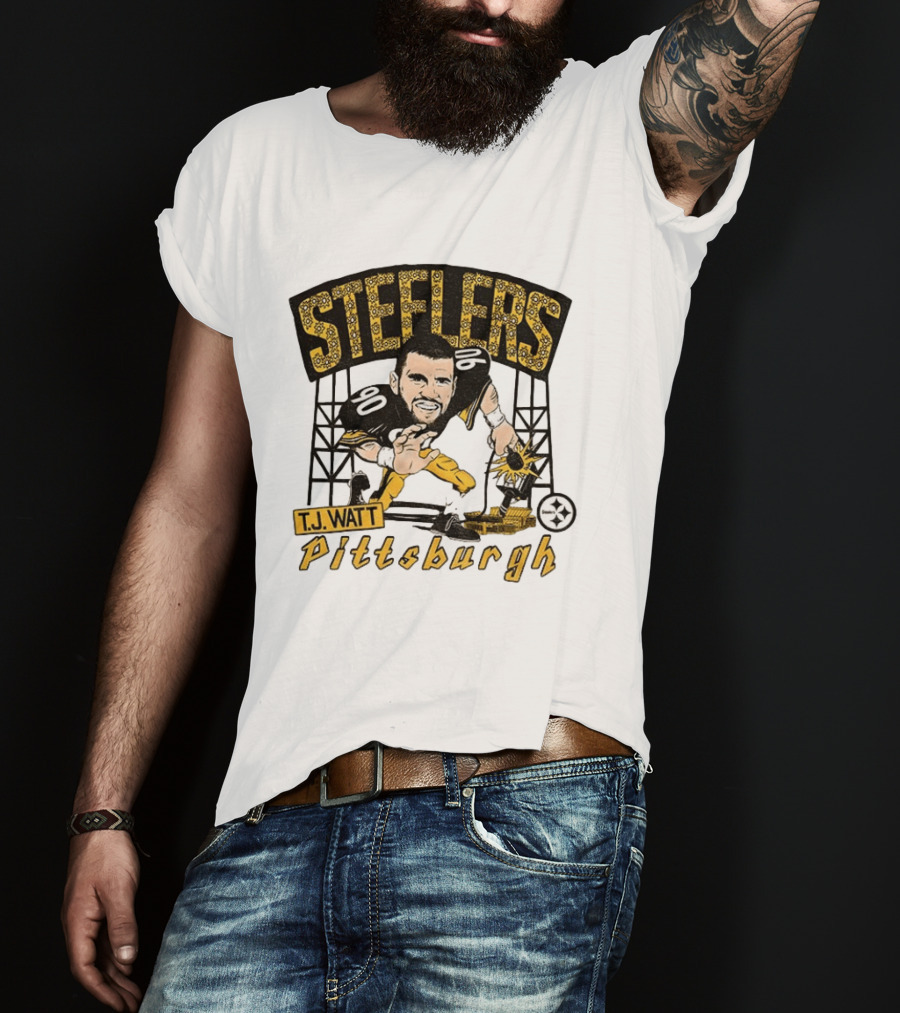 T.J. Watt Pittsburgh Steelers Player Caricature Steelers Pittsburgh T-Shirt