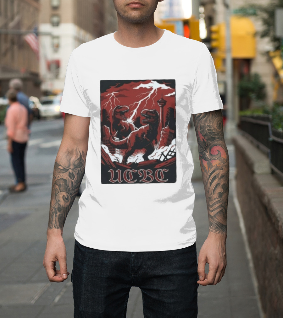 UCalgary UCBC Bhangra Rex Dinosaur City Destruction T-Shirt